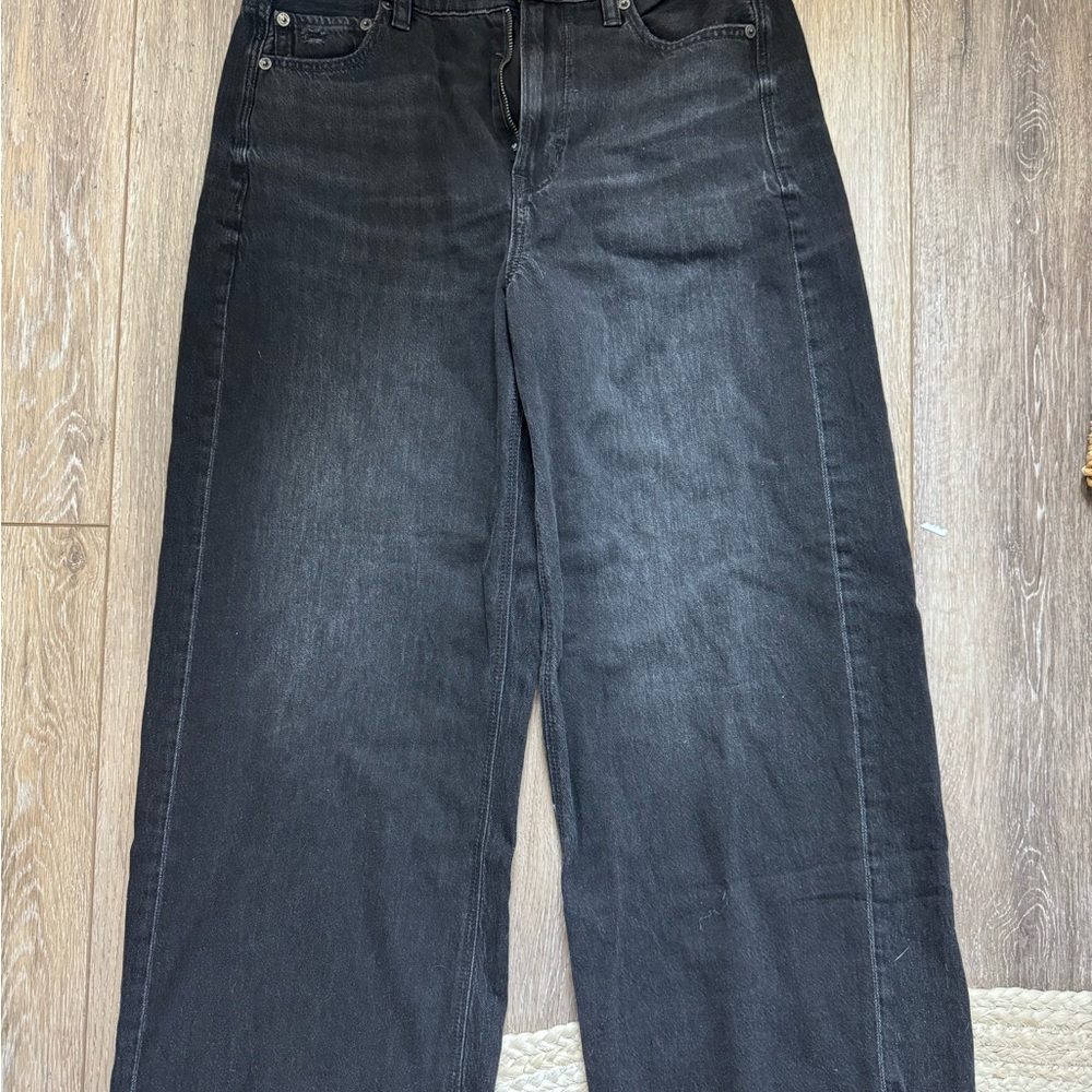American Eagle Outfitters Black Flare Wide Leg Jeans